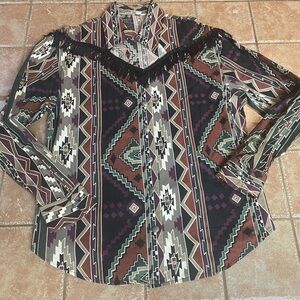 Women’s vintage western shirt, large.